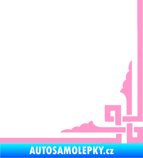 Samolepka Rohová samolepka 003 levá světle růžová
