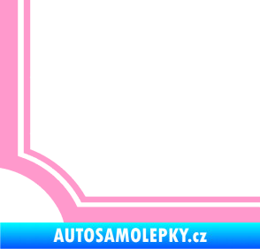 Samolepka Rohová samolepka 004 pravá světle růžová