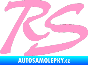 Samolepka RS nápis 002 světle růžová