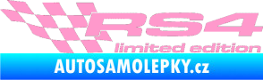 Samolepka RS4 limited edition levá světle růžová
