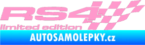 Samolepka RS4 limited edition pravá světle růžová