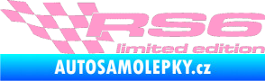 Samolepka RS6 limited edition levá světle růžová