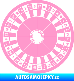 Samolepka Ruleta kolo 001 světle růžová