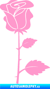 Samolepka Růže 007 pravá světle růžová