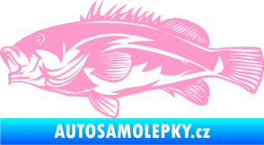 Samolepka Ryba 005 levá světle růžová