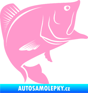 Samolepka Ryba 009 pravá světle růžová