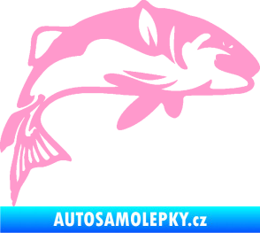 Samolepka Ryba 010 pravá světle růžová