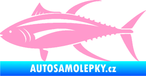 Samolepka Ryba 013 levá tuňák světle růžová
