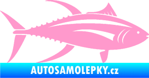 Samolepka Ryba 013 pravá tuňák světle růžová