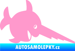 Samolepka Ryba 023 piloun pravá světle růžová