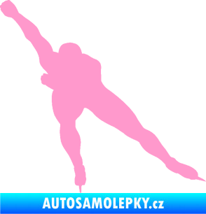 Samolepka Rychlobruslení levá světle růžová