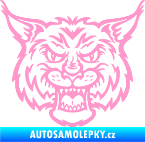 Samolepka Rys 001 světle růžová