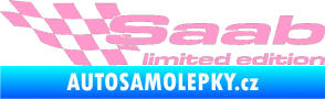 Samolepka Saab limited edition levá světle růžová