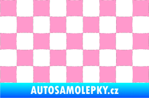 Samolepka Šachovnice 002 světle růžová
