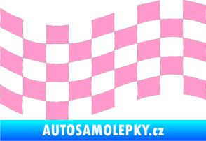 Samolepka Šachovnice 006 světle růžová