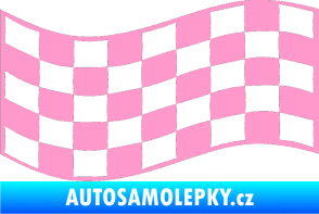 Samolepka Šachovnice 010 světle růžová