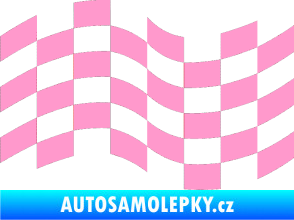 Samolepka Šachovnice 021 světle růžová