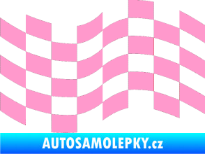 Samolepka Šachovnice 022 světle růžová