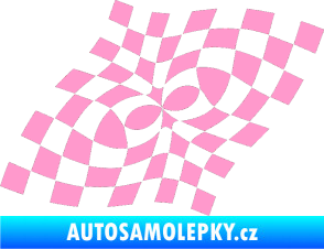 Samolepka Šachovnice 043 světle růžová