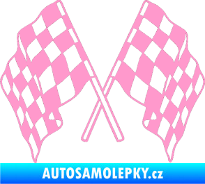 Samolepka Šachovnice 062 světle růžová
