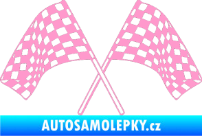 Samolepka Šachovnice 064 světle růžová