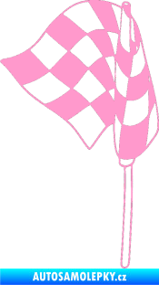 Samolepka Šachovnice 068 světle růžová