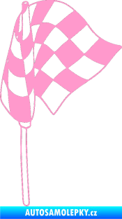 Samolepka Šachovnice 069 světle růžová