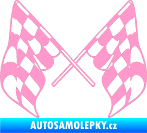 Samolepka Šachovnice 070 světle růžová