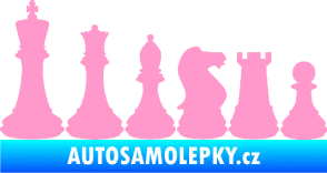 Samolepka Šachy 001 levá světle růžová