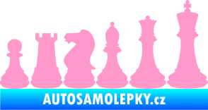 Samolepka Šachy 001 pravá světle růžová