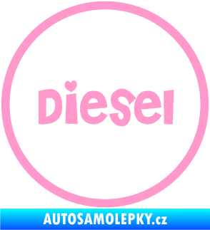 Samolepka Samolepka na víčko od nádrže 007 diesel světle růžová