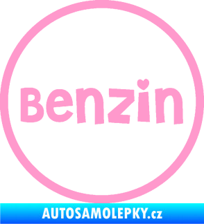 Samolepka Samolepka na víčko od nádrže 009 benzín světle růžová