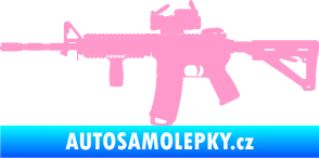 Samolepka Samopal 003 levá světle růžová