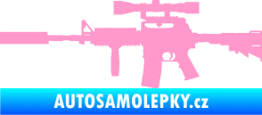 Samolepka Samopal 006 levá světle růžová