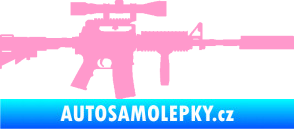 Samolepka Samopal 006 pravá světle růžová