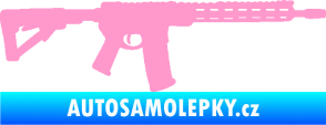 Samolepka Samopal 007 pravá světle růžová