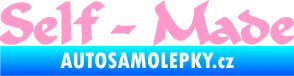 Samolepka Self made nápis světle růžová