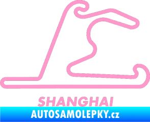 Samolepka Okruh Shanghai světle růžová