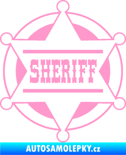 Samolepka Sheriff 004 světle růžová