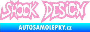 Samolepka Shock design světle růžová