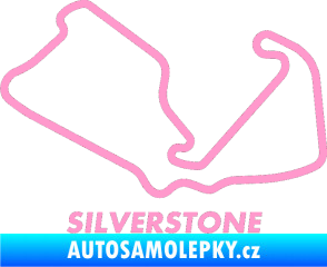 Samolepka Okruh Silverstone 2 světle růžová
