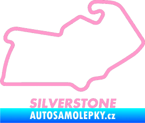 Samolepka Okruh Silverstone světle růžová