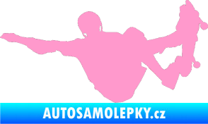 Samolepka Skateboard 007 levá světle růžová