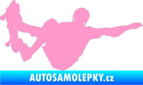 Samolepka Skateboard 007 pravá světle růžová