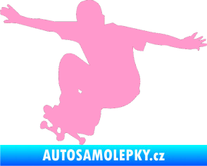 Samolepka Skateboard 014 levá světle růžová