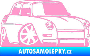 Samolepka Škoda 1000 karikatura pravá světle růžová