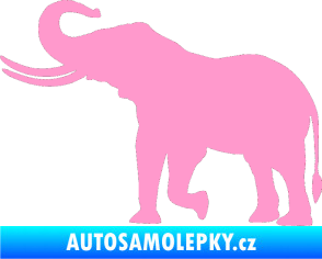 Samolepka Slon 003 levá světle růžová