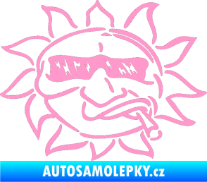 Samolepka Slunce pravá světle růžová