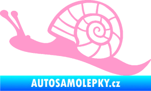Samolepka Šnek 004 levá světle růžová