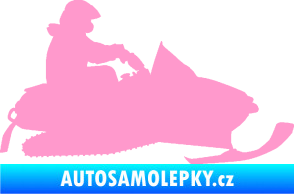 Samolepka Sněžný skútr 002 pravá světle růžová